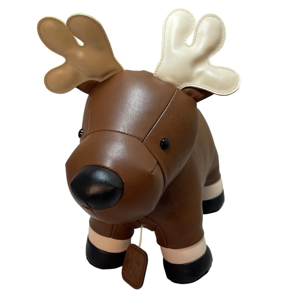 Little Big Friends Musical Moose Unisex OS Brown Vegan Leather Nursery Toy Decor